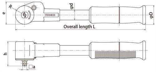 QSPCA12N Tohnichi - QSPCA Click Type Torque Wrench - (PRESET)